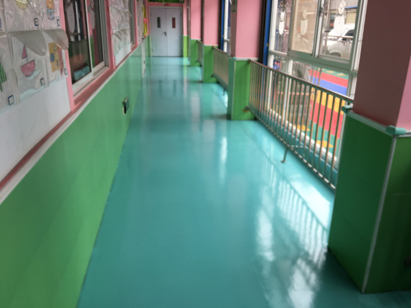 湖南长沙东方红幼儿园PVC地板翻新